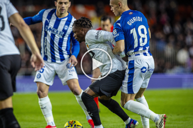 ไฮไลท์ฟุตบอล ลาลีกา บาเลนเซีย 3-2 อลาเบส 08/03/2026